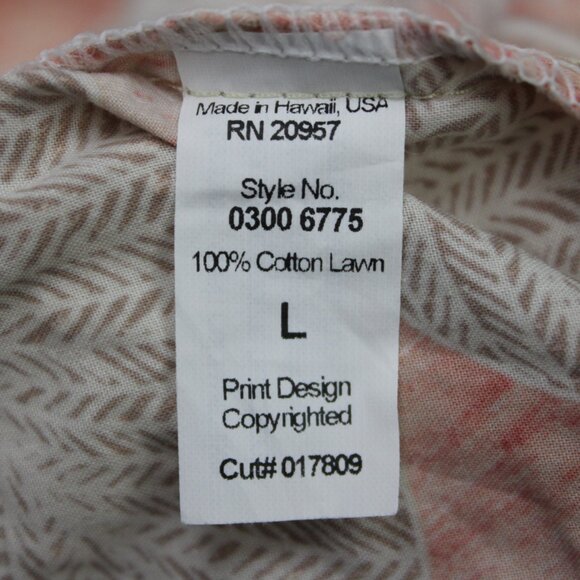 Tori Richard Shirt Mens Large Pink Floral 100% Cotton Lawn Short Sleeve Button - Picture 8 of 12